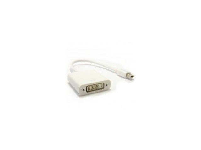 HDMINIDP-DVI015 Mini Display Port Plug to DVI-D Female Socket Adapter Cable 15cm, White image 0
