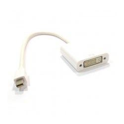 HDMINIDP-DVI015 Mini Display Port Plug to DVI-D Female Socket Adapter Cable 15cm, White thumbnail 1