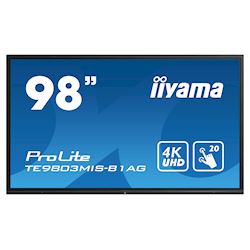 iiyama ProLite TE9803MIS-B1AG 98", 4k UHD, Infrared 20pt touch, PC slot, 18/7, IPS, Anti-glare coating, HDMI, 16gb Internal memory