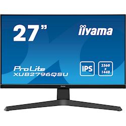 iiyama ProLite monitor XUB2796QSU-B1, 27" business/gaming, Ultra-wide Resolution, slimline, IPS, Height Adjustable and pivot function, HDMI, DisplayPort, FreeSync, Flicker free