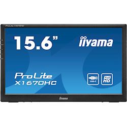 iiyama ProLite X1670HC-B1 monitor, 16", Black, USB-C (DisplayPort Alt Mode), portable, IPS panel