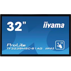 iiyama Prolite monitor TF3239MSC-B1AG 32" Black, AMVA, Anti Glare, Full HD,  Projective Capacitive 12pt Touch, 24/7, Landscape/Portrait/Face-up, Open Frame