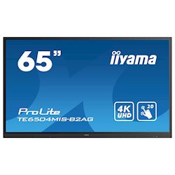 iiyama Prolite monitor TE6504MIS-B2AG 65" Black, IPS, Anti Glare, 4K, 20pt Touch, 24/7, Landscape, PureTouch-IR, Screen share Pro