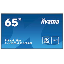 iiyama Prolite monitor LH6542UHS-B3 65" IPS panel, Slim Bezel, 4K UHD, 18/7, Landscape/Portrait with Intel® SDM slot