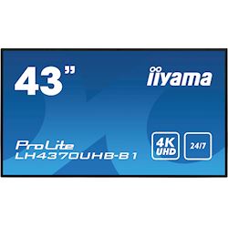 iiyama ProLite monitor LH4370UHB-B1, 43" Professional Digital Signage display with 24/7, 4K UHD and 700cd high brightness