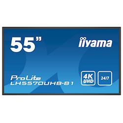 iiyama Prolite monitor LH5570UHB-B1 55” Professional Digital Signage display with 24/7, 4K UHD and 700cd/m² high brightness performance