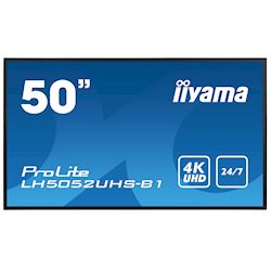 iiyama Prolite monitor LH5052UHS-B1 50" Digitial Signage, VA panel, Slim Bezel, 4K UHD, 24/7, Landscape/Portrait, with Intel® SDM slot/NSign