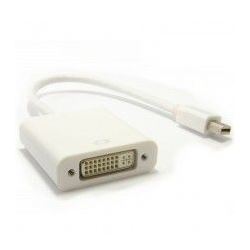 HDMINIDP-DVI015 Mini Display Port Plug to DVI-D Female Socket Adapter Cable 15cm, White