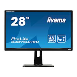 iiyama ProLite monitor B2875UHSU-B1 28" 4K 3860x2160 UHD, Black, HDMI, Display Port, USB Hub, Height Adjustable