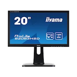 iiyama ProLite monitor B2083HSD-B1 20" 1600x900 Black, Height Adjustable, Black