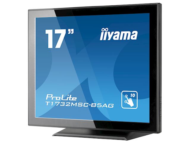 iiyama ProLite monitor T1732MSC-B5AG 17" Black, Anti Glare, 5:4, Projective Capacitive 10pt Touch, HDMI, Display Port, Bezel Free image 3