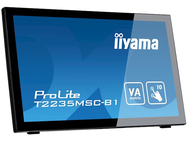 iiyama ProLite monitor T2235MSC-B1  22" Black, VA, Full HD, Projective Capacitive 10pt touch, Display Port image 3