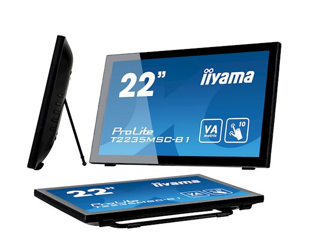 iiyama ProLite monitor T2235MSC-B1  22" Black, VA, Full HD, Projective Capacitive 10pt touch, Display Port image 6