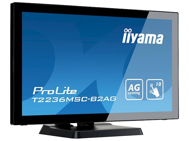 iiyama ProLite monitor T2236MSC-B2AG  22" Black, AMVA, Anti Glare, Full HD, Projective Capacitive 10pt touch, HDMI, USB Hub image 3
