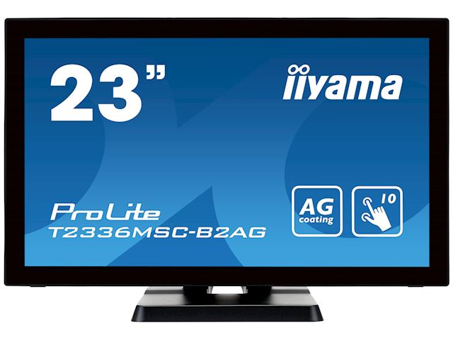 iiyama ProLite monitor T2336MSC-B2AG  23"  Black, IPS, Anti Glare, Full HD, Projective Capacitive 10pt touch, HDMI, USB Hub image 0