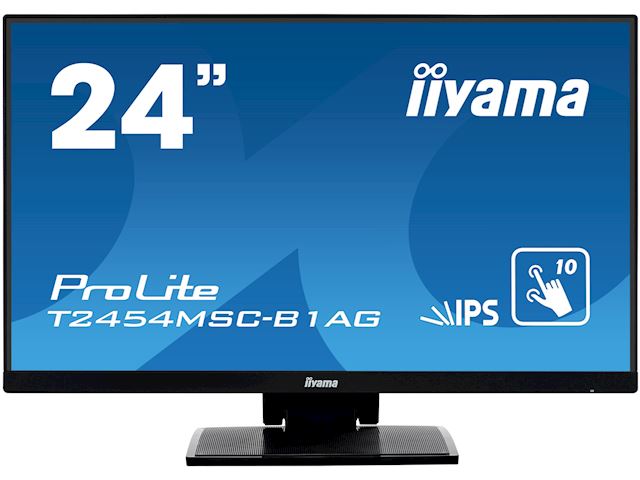 iiyama ProLite monitor T2454MSC-B1AG 24", Projective Capacitive 10pt touch, Anti-glare coating, IPS, Ultra thin bezel, HDMI image 0