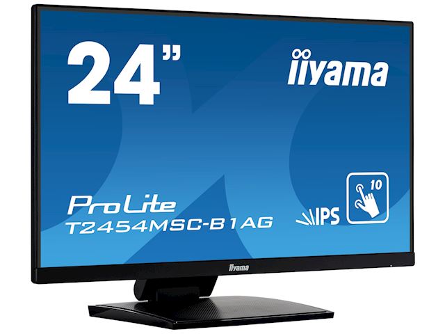 iiyama ProLite monitor T2454MSC-B1AG 24", Projective Capacitive 10pt touch, Anti-glare coating, IPS, Ultra thin bezel, HDMI image 1