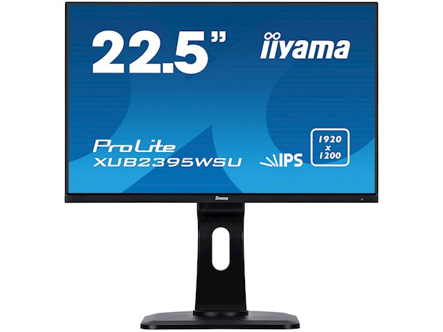 iiyama ProLite monitor XUB2395WSU-B1, 23", Height Adjustable, IPS, 1920 x 1200, Pivot function, HDMI, DisplayPort, USB Hub, Blue light reducer, Flicker free image 0