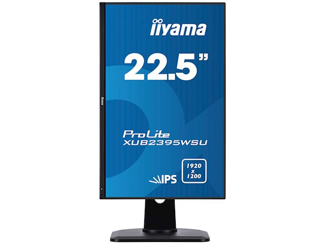 iiyama ProLite monitor XUB2395WSU-B1, 23", Height Adjustable, IPS, 1920 x 1200, Pivot function, HDMI, DisplayPort, USB Hub, Blue light reducer, Flicker free image 1