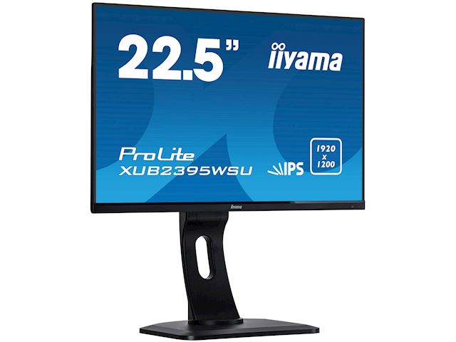 iiyama ProLite monitor XUB2395WSU-B1, 23", Height Adjustable, IPS, 1920 x 1200, Pivot function, HDMI, DisplayPort, USB Hub, Blue light reducer, Flicker free image 2