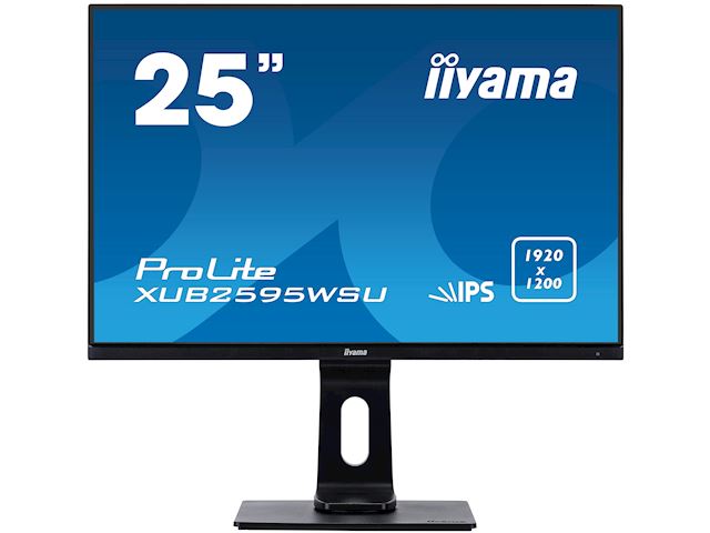 iiyama ProLite monitor XUB2595WSU-B1, 25", IPS, Height Adjustable and Pivot function, 1920 x 1200, HDMI, DisplayPort, USB Hub, FreeSync  image 0