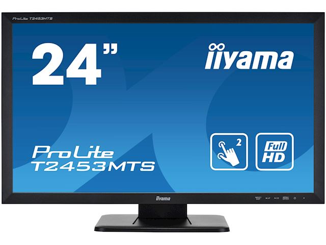 iiyama ProLite monitor T2453MTS-B1 24", VA, Optical 2pt touch, HDMI, Scratch resistive, Black, Glass front image 0