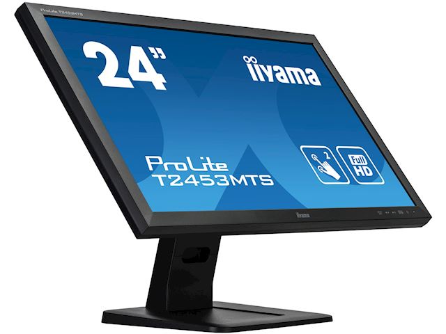 iiyama ProLite monitor T2453MTS-B1 24", VA, Optical 2pt touch, HDMI, Scratch resistive, Black, Glass front image 3