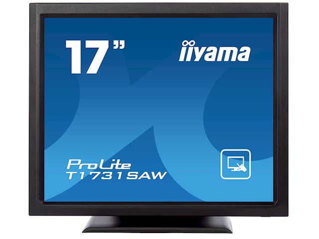 iiyama ProLite monitor T1731SAW-B5 17", Black, Surface Acoustic Wave single touch, 5:4, scratch resistant, HDMI, DisplayPort image 0