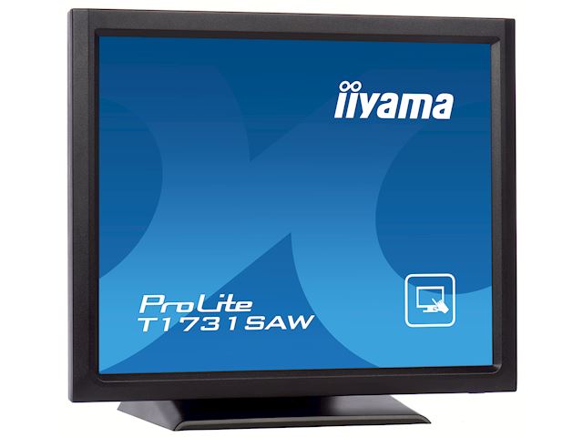 iiyama ProLite monitor T1731SAW-B5 17", Black, Surface Acoustic Wave single touch, 5:4, scratch resistant, HDMI, DisplayPort image 2