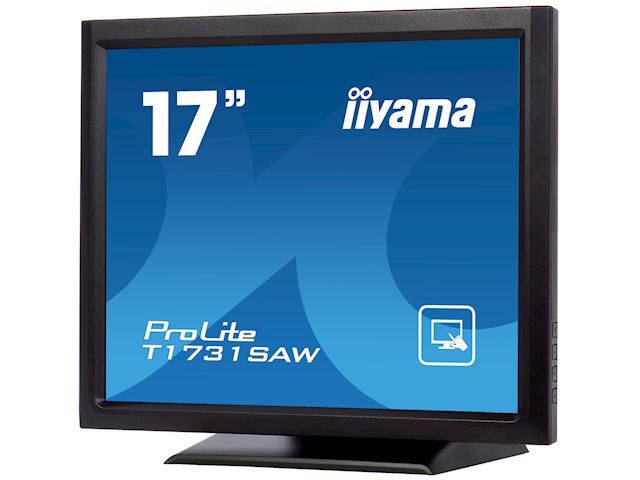 iiyama ProLite monitor T1731SAW-B5 17", Black, Surface Acoustic Wave single touch, 5:4, scratch resistant, HDMI, DisplayPort image 4