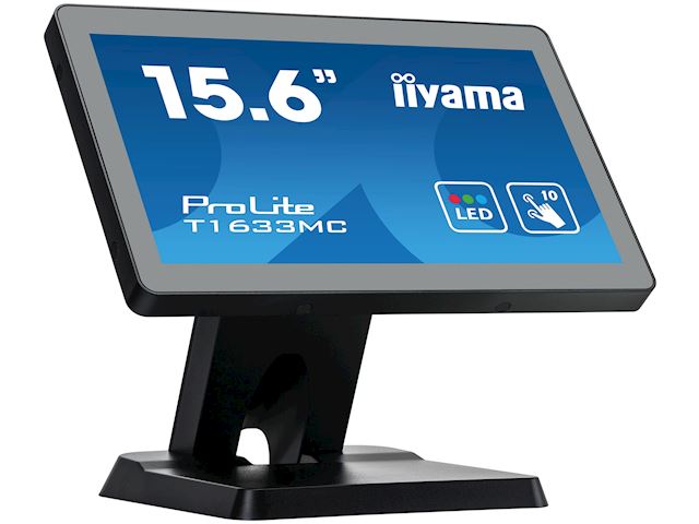 iiyama ProLite monitor T1633MC-B1 15.6", Projective Capacitive 10pt touch, edge to edge glass, HDMI, DisplayPort, USB Hub, scratch resistant image 3