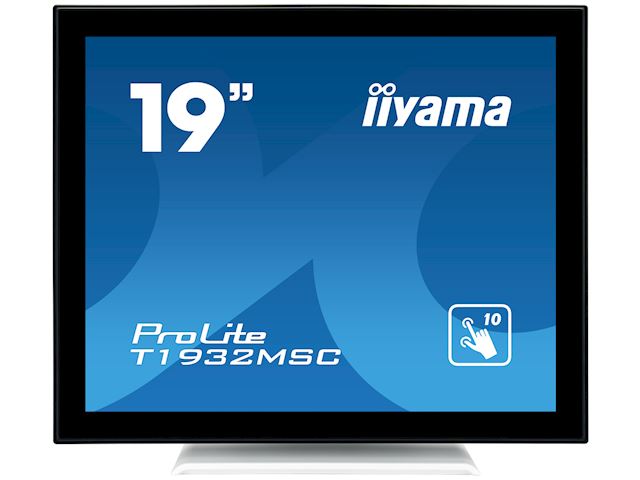 iiyama ProLite monitor T1932MSC-W5AG, 19", White, Scratch resistive, Projective Capacitive 10pt touch, HDMI, DisplayPort, Water and dust protection image 0