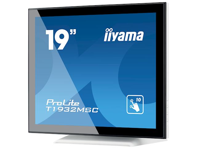iiyama ProLite monitor T1932MSC-W5AG, 19", White, Scratch resistive, Projective Capacitive 10pt touch, HDMI, DisplayPort, Water and dust protection image 4