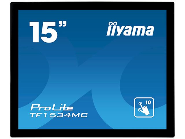 iiyama ProLite monitor TF1534MC-B7X 15", Projective Capacitive 10pt touch, Open frame, Scratch resistant, Anti-fingerprint coating, 4:3, HDMI, DisplayPort image 0