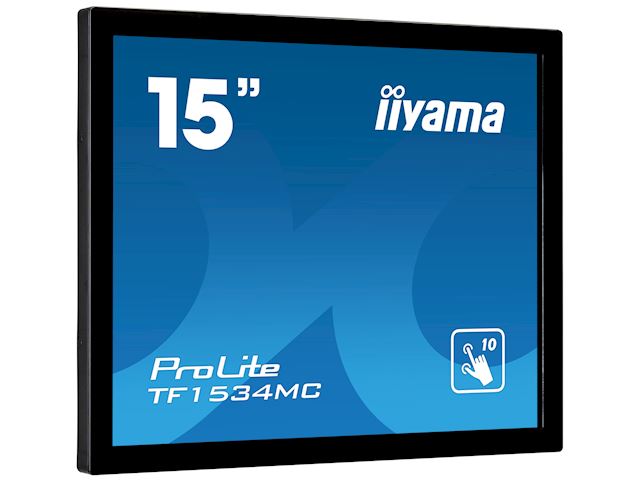 iiyama ProLite monitor TF1534MC-B7X 15", Projective Capacitive 10pt touch, Open frame, Scratch resistant, Anti-fingerprint coating, 4:3, HDMI, DisplayPort image 2