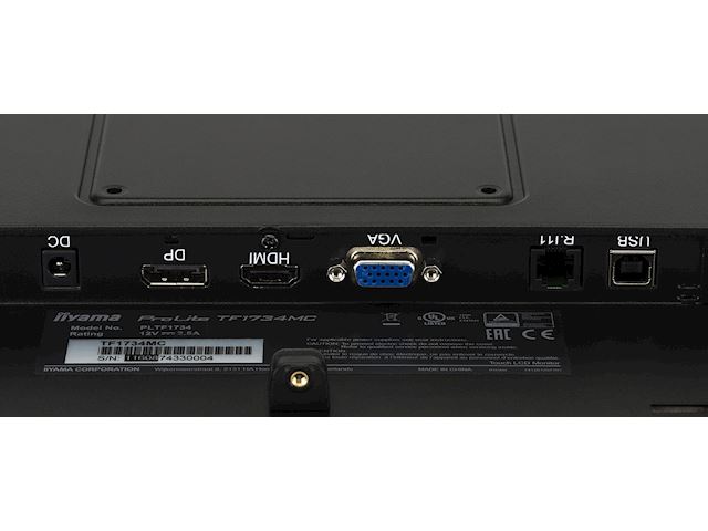 iiyama ProLite TF1734MC-B7X 17", Projective Capacitive 10pt touch, Glass overlay, Open frame, Scratch resistant, Anti-fingerprint coating, Water and dust resistant image 8
