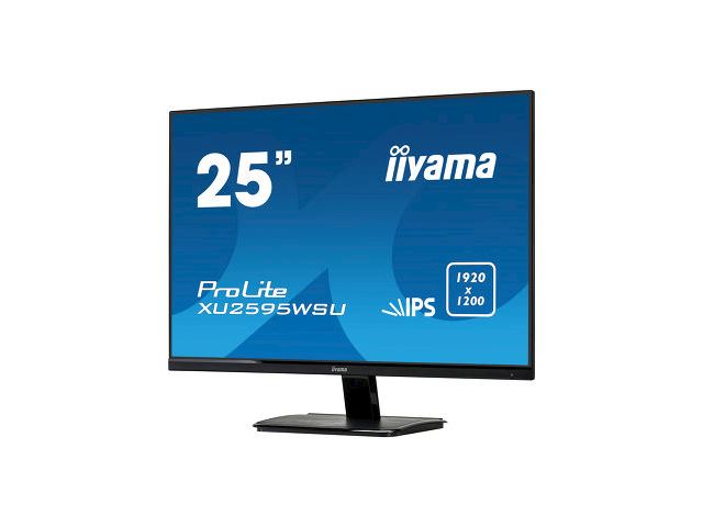 iiyama ProLite monitor XU2595WSU-B1, 25", 16:10, Ultra Slim Bezel, IPS, HDMI, DisplayPort, Blue light reducer, Flicker free image 2