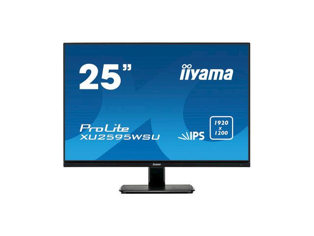 iiyama ProLite monitor XU2595WSU-B1, 25", 16:10, Ultra Slim Bezel, IPS, HDMI, DisplayPort, Blue light reducer, Flicker free image 0