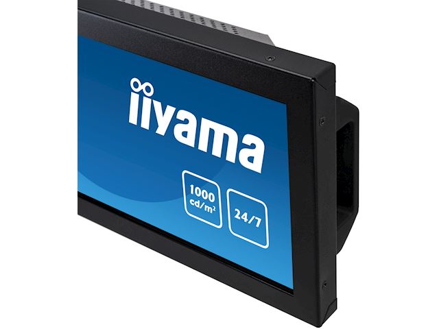 iiyama ProLite monitor S2820HSB-B1 28" stretched digital signage, 24/7, fanless, HDMI, Sunlight readable, Landscape/Portrait, Metal bezel, with handles image 5