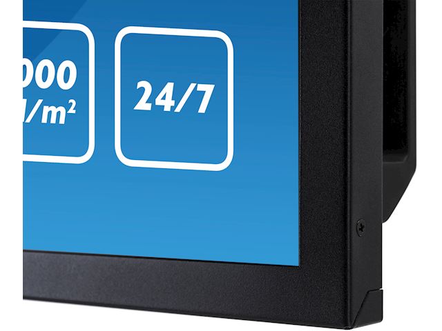 iiyama ProLite monitor S2820HSB-B1 28" stretched digital signage, 24/7, fanless, HDMI, Sunlight readable, Landscape/Portrait, Metal bezel, with handles image 6