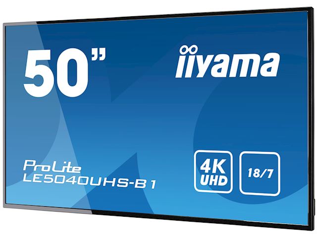 iiyama ProLite monitor LE5040UHS-B1 50", AMVA 3, 4K UHD, 18/7 Hours Operation, Landscape, 10w Speakers, Build in Smart Signage CMS image 4