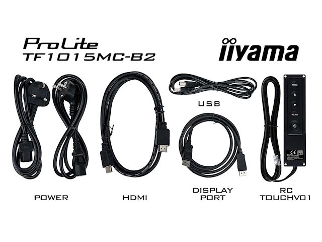 iiyama ProLite monitor TF1015MC-B2 10.1", Open Frame, Projective Capacitive, 10pt touch screen, VGA/HDMI/DisplayPort image 8