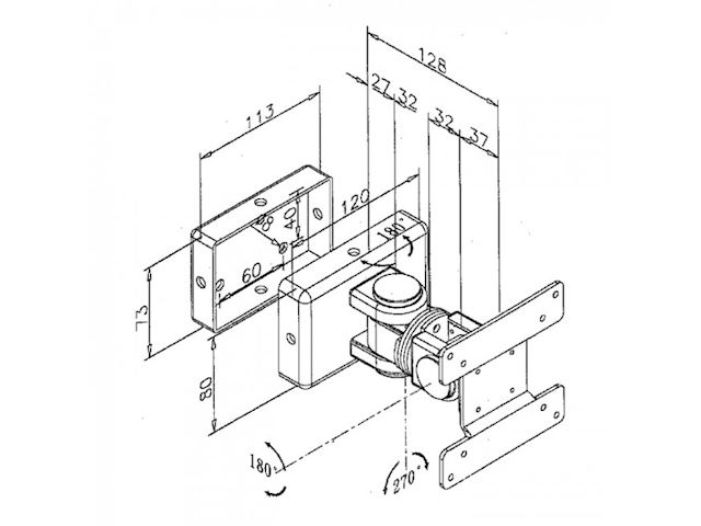Ergomounts EM171B Delta Series Single Pivot Monitor Wall Mount image 2