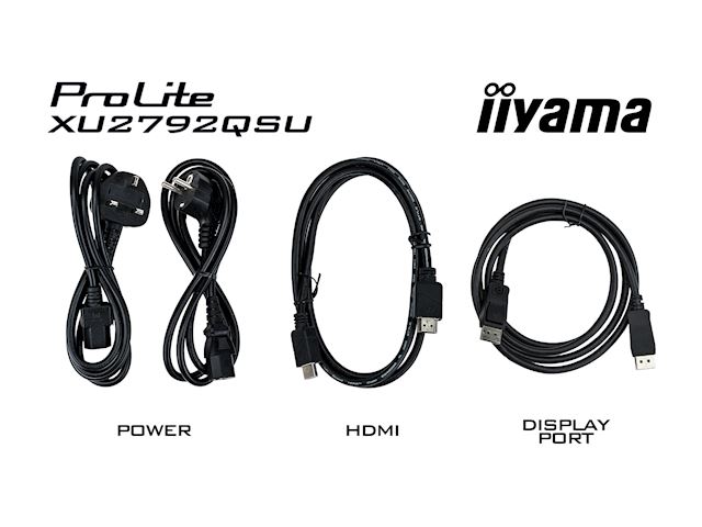 iiyama ProLite monitor XU2792QSU-B1 27" IPS, 2560x1440, FreeSync, Ultra Slim Bezel, Black, HDMI, Display Port, USB Hub,  image 3