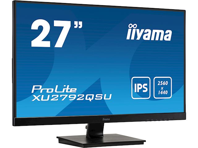 iiyama ProLite monitor XU2792QSU-B1 27" IPS, 2560x1440, FreeSync, Ultra Slim Bezel, Black, HDMI, Display Port, USB Hub,  image 1