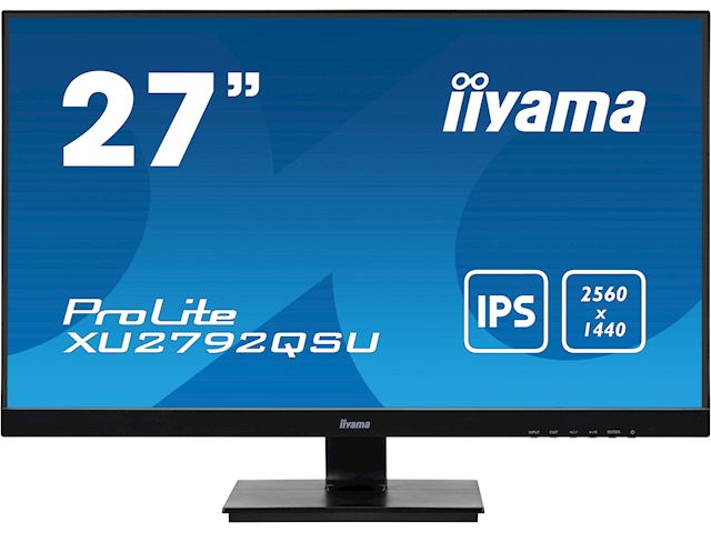 iiyama ProLite monitor XU2792QSU-B1 27" IPS, 2560x1440, FreeSync, Ultra Slim Bezel, Black, HDMI, Display Port, USB Hub,  image 0