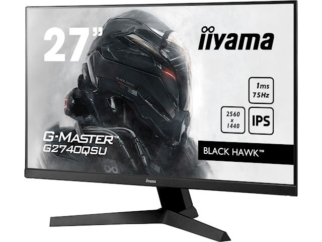 iiyama G-Master Black Hawk gaming monitor G2740QSU-B1 27" Black, Ultra-wide resolution, IPS, 75Hz, 1ms, FreeSync, HDMI, Display Port, USB Hub image 2