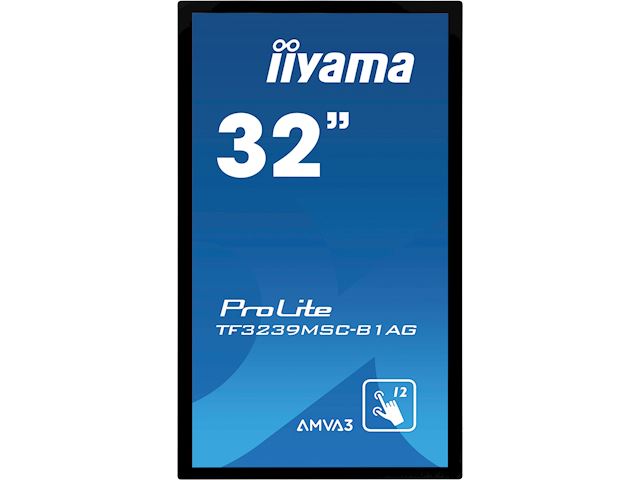 iiyama Prolite monitor TF3239MSC-B1AG 32" Black, AMVA, Anti Glare, Full HD,  Projective Capacitive 12pt Touch, 24/7, Landscape/Portrait/Face-up, Open Frame.  image 5