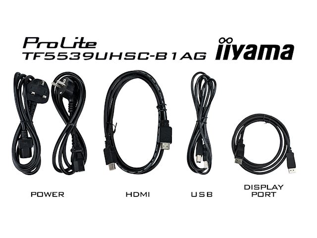 iiyama Prolite monitor TF5539UHSC-B1AG 55" Black, IPS, Anti Glare, 4K,  Projective Capacitive 15pt Touch, 24/7, Landscape/Portrait/Face-up, Open Frame image 5