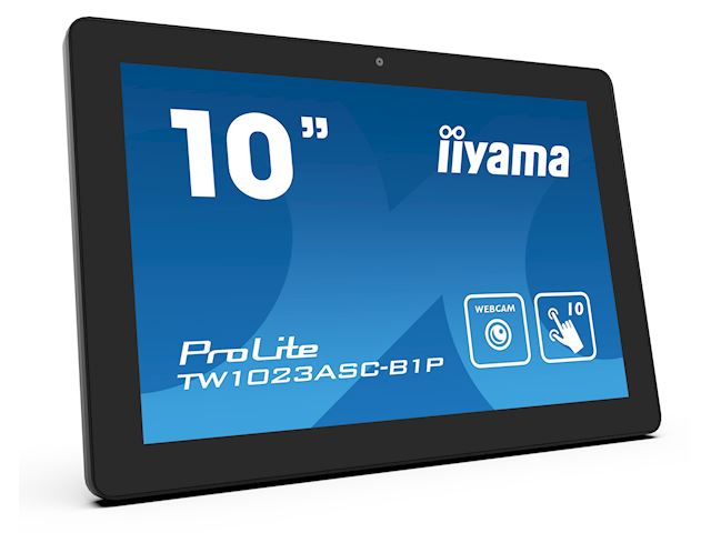 iiyama ProLite TW1023ASC-B1P, 10.1” PCAP 10pt touch screen with Android and Power over Ethernet Technology, Webcam/Mic image 2